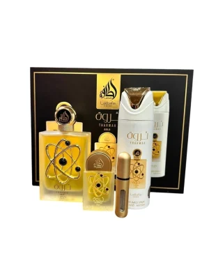 Kit Tharwah Gold Lattafa Pride - Perfume EDP 100ml + EDP 20ml + Desodorante spray 200ml